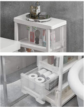 Load image into Gallery viewer, Niche Trolley Narrow Recess Cabinet with Wheels Niche Shelf Niche Filler Niche Shelf Trolley Kitchen Cupboard Drawer Box Roll Container Tool Cabinet 18 cm Wide
