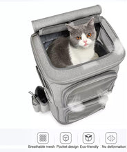Load image into Gallery viewer, Sac Transport Chat,Sac a Dos Double 2 en 1 pour Petits Chats et Chiens, Design Super Ventilé pour Voyage/randonnée/Camping