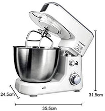 Load image into Gallery viewer, Robot Pâtissier 5L, Robot Cuisine Robot Petrin multifonction 6 Vitesses, Batteur Électrique Bol Acier Inoxydable Robot Avec Kit pâtisserie (1000W-Noir)