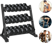 Load image into Gallery viewer, Dumbbell Rack, 3 Levels, Dumbbell Rack for Dumbbells, Dumbbell Stand, Non-Slip Dumbbell Tree Weight Stand, Dumbbell Rack, up to 300 kg