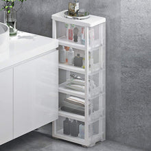 Load image into Gallery viewer, Niche Trolley Narrow Recess Cabinet with Wheels Niche Shelf Niche Filler Niche Shelf Trolley Kitchen Cupboard Drawer Box Roll Container Tool Cabinet 18 cm Wide