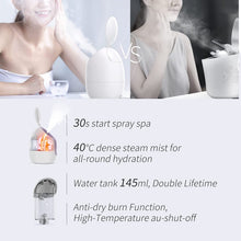 Load image into Gallery viewer, Facial Sauna Facial Steamer Nano Ionic Facial Steamer 20 Minutes Steam Time 145 ml Large Water Tank Face Steamer Humidifier Pore Cleaner Device for Face Skin Care Face Care Face Care Spa