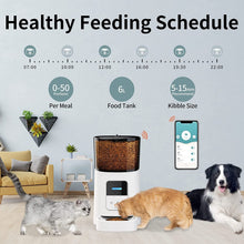 Load image into Gallery viewer, Distributeur Croquettes Chat Automatique, WiFi 6L Distributeur Automatique de Nourriture pour Chien, APP Contrôler Mangeoire Automatique, 10 Secondes D'enregistrement, Nourrir Régulièrement