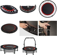 Load image into Gallery viewer, Sports Trampoline With Stable Adjustable Handle, Fitness Trampoline for Adult Kids, Home Exercise Foldable Trampoline Rebounder Bounce, User Max Weight 330 lbs (40")