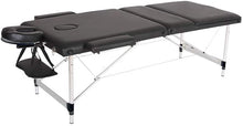Load image into Gallery viewer, Table de Massage Réglable Pliante Portable Aluminium Cosmétique Thérapie Beauté (Noir)