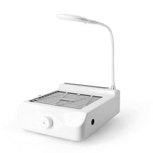 Load image into Gallery viewer, Nail Vacuum Cleaner with Lamp, Professional Nail Dust Compartments Collector Nail Dust Extraction Manicure, Nail Studio Personal Use