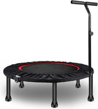 Load image into Gallery viewer, Fitness Trampoline, Diameter 100/122 cm, Foldable Trampoline with 3-Way Height-Adjustable Handle, 150 kg Load Capacity, Trampoline Jumper for Adults and Children, Rebounder for Cardio Workout