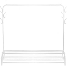 Load image into Gallery viewer, Porta Abiti Free-Standing Stand Appendiabiti con Asta Superiore, Vano Inferiore e 6 Ganci 110 * 150 * 33cm