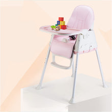 Load image into Gallery viewer, Evolutionary Highchair for Babies and Children with Wheels 3-in-1 Adjustable High Dining Chair to Eat with Double Removable Tray and Cushion Convert into Stroller Child Booster Seat