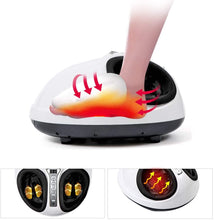 Load image into Gallery viewer, Massaggiatore plantare Shiatsu elettrico con telecomando - con funzione calore, copri piedi lavabile, intensità regolabile, per home office - Può essere cronometrato 5-30 minuti (Nero)