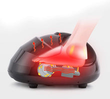 Load image into Gallery viewer, Massaggiatore plantare Shiatsu elettrico con telecomando - con funzione calore, copri piedi lavabile, intensità regolabile, per home office - Può essere cronometrato 5-30 minuti (Nero)