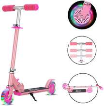 Load image into Gallery viewer, Patinete Infantil Altura Ajustable Patinetes para Niños con Ruedas de Luz LED Scooter Plegable para Niños a Partir de 6 Años