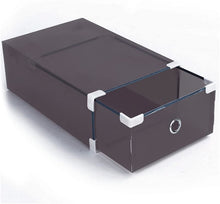 Load image into Gallery viewer, 10x Cajas Almacenaje Plegable de Plástico Cajón Organizador Transparente Envase de la Caja para Zapatos Apilable Plegable Contenedor