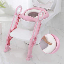 Load image into Gallery viewer, Siège de toilette échelle avec marches WC siège pot Entraîneur de bébé enfant
