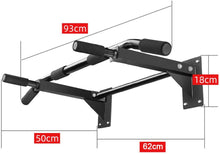 Load image into Gallery viewer, Pull-up bar for wall mounting, up to 150 kg, 4 x non-slip handles, stable door bar, pull up bar, fitness pull-up bar
