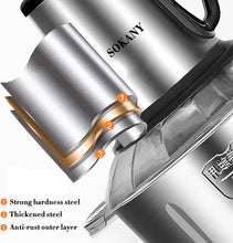 Load image into Gallery viewer, Electric Meat Grinder with Strong Motor and Stainless Steel Bowl, Kitchen Large Capacity Multi Chopper with 4 Stainless Steel Blades, Multiple Speeds Meat Grinder