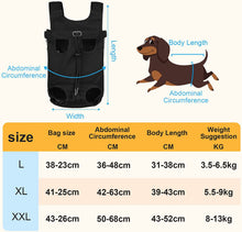 Load image into Gallery viewer, Sac de Transport Sac de Voyage Sac à Dos de Ventral Poitrine pour Petit Chien Chat