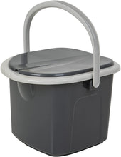 Load image into Gallery viewer, Home essential 100% Recycled Plastic Polypropylene Ecological Mobile Camping Toilet 15.5 Litres with Maximum Load 120 kg Eco Anthracite S