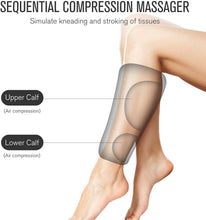 Load image into Gallery viewer, Appareil De Massage Électrique Pour Jambes Circulation Et Massage Pieds Avec Contrôleur Portatif 2 Modes 3 Intensités