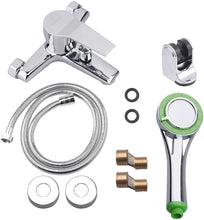 Load image into Gallery viewer, Set de Ducha Elegante, Conjunto de Ducha, Mezclador Monomando para Bañera, Grifo de Bañera, Cascada con Alcachofa de Ducha para Baño, Ducha de Mano, Instalación en Pared, Cromado