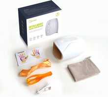 Load image into Gallery viewer, Masseur de main électrique avec chaleur, masseur d'acupression sans fil avec compresse de pression d'air pour le soulagement de la douleur de la fatigue et de l'engourdissement des doigts de la paume