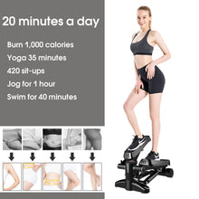 Load image into Gallery viewer, 360°Stepper für Zuhause mit Resistance Bands, Up-Down-Stepper, Mini-Fitnessgerät, Heimtrainer, Swing Stepper für Bein Training Pedalmaschine, Nutzergewicht bis 120kg