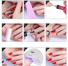 Load image into Gallery viewer, Kit de vernis à ongles en gel avec lumière UV 54W sèche-ongles et perceuse à ongles, ensemble de vernis à ongles en gel 12 couleurs ensembles de manucure