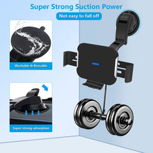 Load image into Gallery viewer, 15 W Dual Coils Fast Wireless Car Charger, LAMJAD Smart Qi Wireless Charger Car Mount Compatible