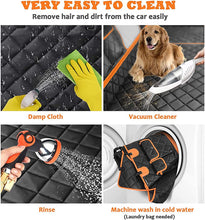 Load image into Gallery viewer, Dog Blanket for Car Rear Seat with Viewing Window, Waterproof Car Seat Cover for Dogs with 2 Seat Belts, Rear Seat Covers for Car Van SUV
