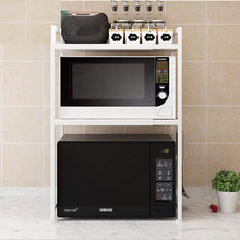 Load image into Gallery viewer, 3 Floor Extendable Metal Bracket Microwave Oven Dishwashing Storage Dishes Space Saver Counter Organizer Spice Holder
