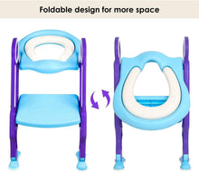 Load image into Gallery viewer, Siège de toilette échelle avec marches WC siège pot Entraîneur de bébé enfant