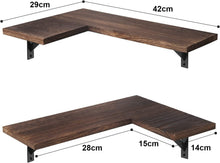 Load image into Gallery viewer, Set of 2 Wall Shelves, Wall Shelves Decorative Corners, Shelving Driftwood Kitchen, Living Room, Bathroom