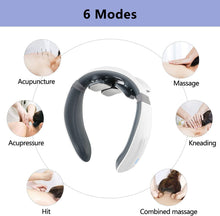 Load image into Gallery viewer, Portable Neck Massager Electric Cervical Vertebrae Massager with Remote Control and Heating Function to Relieve Pain