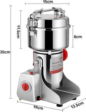 Load image into Gallery viewer, Electric Grain Mill Stainless Steel and Motor 3200W High Speed Crushing Spice Nutcracker