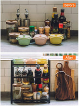 Load image into Gallery viewer, Étagère à épices étagère en métal pour épices porte-épices étagère à épices étagère à épices cuisine cuisine sans perçage en métal à 3 niveaux pour shakers à épices bouteille d'huile pots à épices