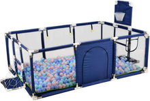 Load image into Gallery viewer, Parc Bébé avec Panier De Basket, Parc De Jeux Pliable Lavable Grand Parc Adapté À L'intérieur Et À L'extérieur 122x182x66cm