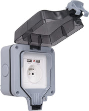 Load image into Gallery viewer, WATERPROOF PLUG IP66, Wall Mounted Outdoor Socket, Dustproof Wall Plug Housing for Indoor and Outdoor
