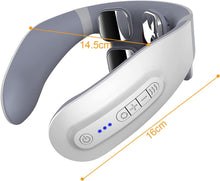 Load image into Gallery viewer, Portable Neck Massager Electric Cervical Vertebrae Massager with Remote Control and Heating Function to Relieve Pain