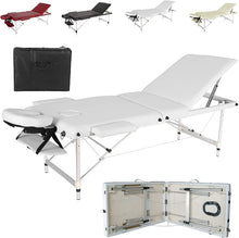Load image into Gallery viewer, Massage Bed with Cover to Carry Folding Massage Table with Adjustable Back for Reiki Physiotherapy Portable Massage Stretcher for Tattoo 3 Zones Sofa Therapy