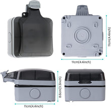 Load image into Gallery viewer, WATERPROOF PLUG IP66, Wall Mounted Outdoor Socket, Dustproof Wall Plug Housing for Indoor and Outdoor