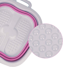 Load image into Gallery viewer, Platzspar-Fußbad faltbar Spülwanne Schüssel Waschen Reinigen Pflege Pedikür gepflegte Füße Kunststoff Fuß-Pflege-Wanne