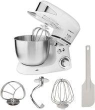 Load image into Gallery viewer, Robot Pâtissier 5L, Robot Cuisine Robot Petrin multifonction 6 Vitesses, Batteur Électrique Bol Acier Inoxydable Robot Avec Kit pâtisserie (1000W-Noir)
