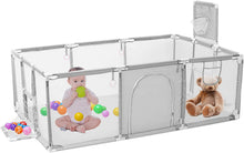 Load image into Gallery viewer, Parc Bébé avec Panier De Basket, Parc De Jeux Bébé Pliable Lavable, Parc Centre d'activités pour Enfants, Grand Parc Adapté Intérieur Extérieur avec Grille de Protection