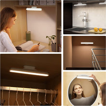Load image into Gallery viewer, Magnetic Light Strip Cabinet Lighting, 42 LED Under-Unit Light, Rechargeable USB Battery and Touch Dimmable, for Kitchen, Counter, Wardrobe, Makeup Light, Bedroom