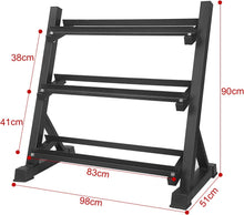 Load image into Gallery viewer, Dumbbell Rack, 3 Levels, Dumbbell Rack for Dumbbells, Dumbbell Stand, Non-Slip Dumbbell Tree Weight Stand, Dumbbell Rack, up to 300 kg