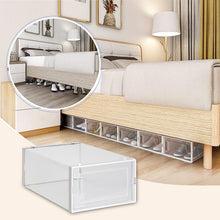 Load image into Gallery viewer, Cajas de Zapatos, Paquete de 12 Cajas de Almacenamiento de Zapatos Transparentes, Cajas para Zapatos de Plástico Plegable, 33×23×14 cm por Casillero, para Zapatos, Tacones Altos, Zapatillas de Deporte