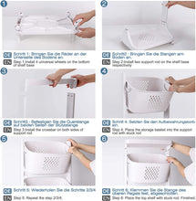 Load image into Gallery viewer, Chariot à linge, panier à linge, Corbeille À linge avec 3 Paniers Amovibles avec Roulettes