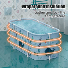 Load image into Gallery viewer, Adult Foldable Bathtub, Large Non-slip Mobile Portable Bathtubs for Shower, Folding SPA Bathtub for Small Bathroom, Freestanding Bathtub Soaking