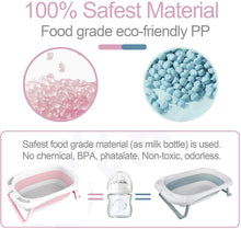 Load image into Gallery viewer, Foldable baby bath, foldable newborn bath tub with intelligent real-time temperature sensor, children's bathtub with safety bath seat, baby bathtub with stand, 85 x 53 x 25 cm, made of PP and TPE (thermoplastic elastomer)