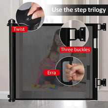 Load image into Gallery viewer, Sinbide Retractable Safety Barrier for Babies and Dogs (0 to 150 cm), Relocatable and Roll-up Barrier for Stairs/Corridors/Doors, Interior and Exterio